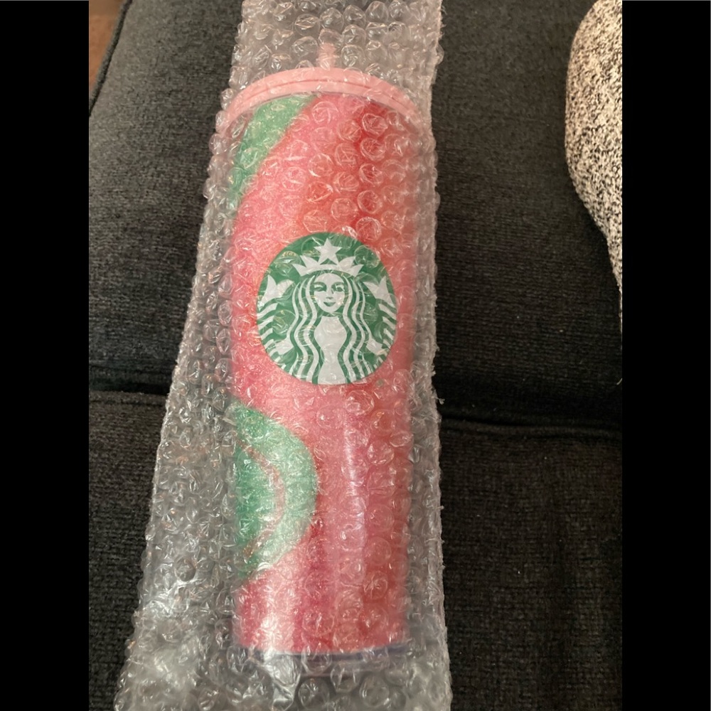 Glitter Pink Swirl Cold Cup Tumbler Holiday 2020 - Venti 24oz